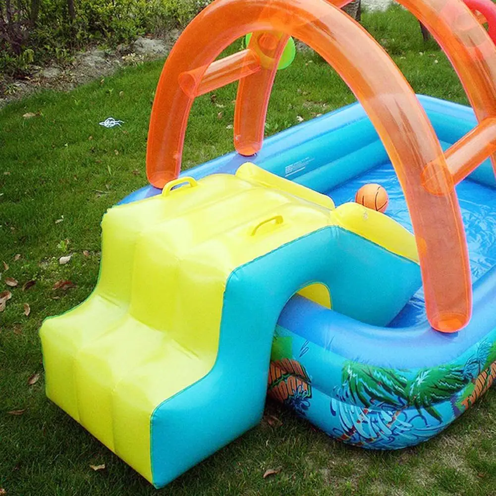 New Water Slide Children Fun Lawn Water Slides Iatables Pools Ring Toss Game For Kids Summer Slide Set Backyard Outdoor Toys 4