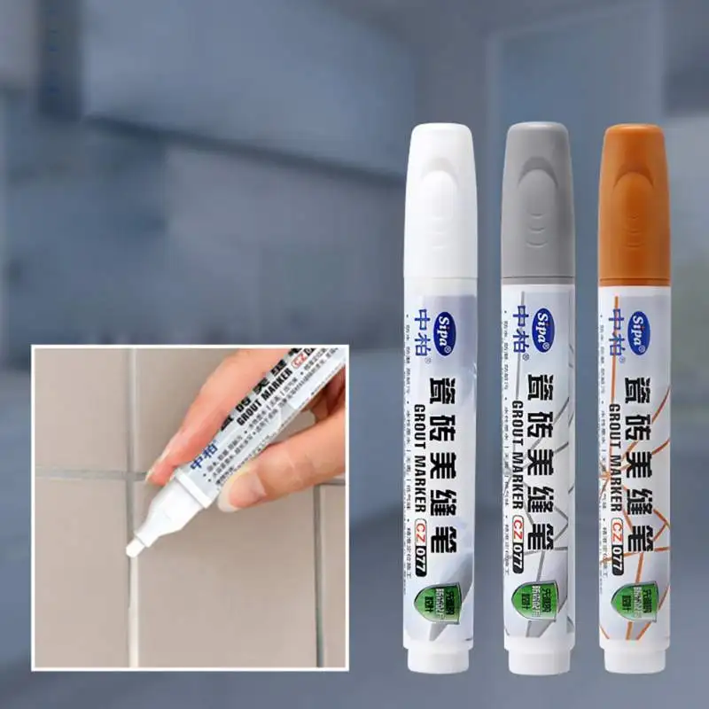 

1pc Tile Gap Repair Grout Pen White Tile Refill Waterproof Mouldproof Home Tile Grout Marker Repair Wall Tools Random Color