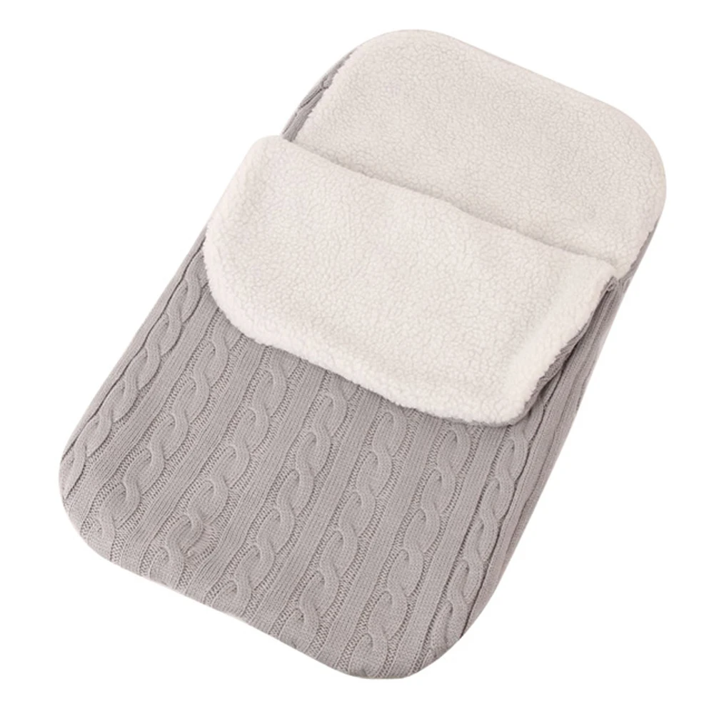 Конверт для коляски обёрточная бумага детские Осенние теплые удобные коляски одеяло мягкий сна Вязание новорожденных на открытом воздухе