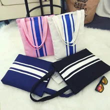 Южная Корея простая Холщовая Сумка На Молнии хозяйственная Сумка японская Корейская Мужская и Женская Полосатая вертикальная полоса художественная и художественная Casua