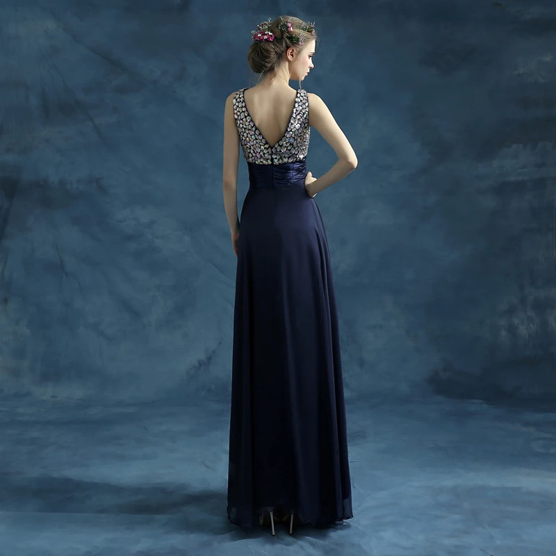 Стразы, длинное,, хит, сексуальное, с открытой спиной, vestido de noiva, v-образный вырез, Платье de soire, ТРАПЕЦИЕВИДНОЕ, vestido de festa longo, платья подружек невесты