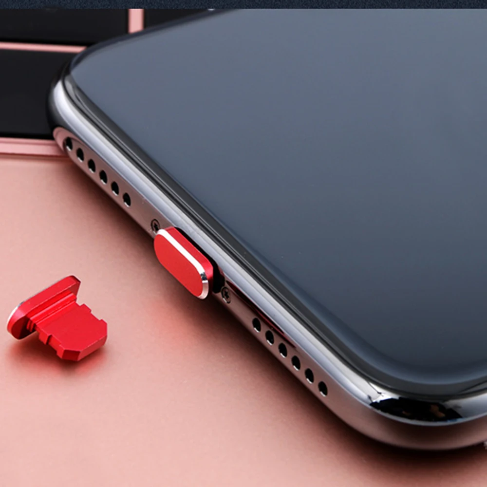 Заглушка для защиты мобильного телефона от пыли металлический интерфейс передачи данных протектор для Apple серии мобильных телефонов Аксессуары для мобильных телефонов гаджеты крышки зарядки - Цвет: 4