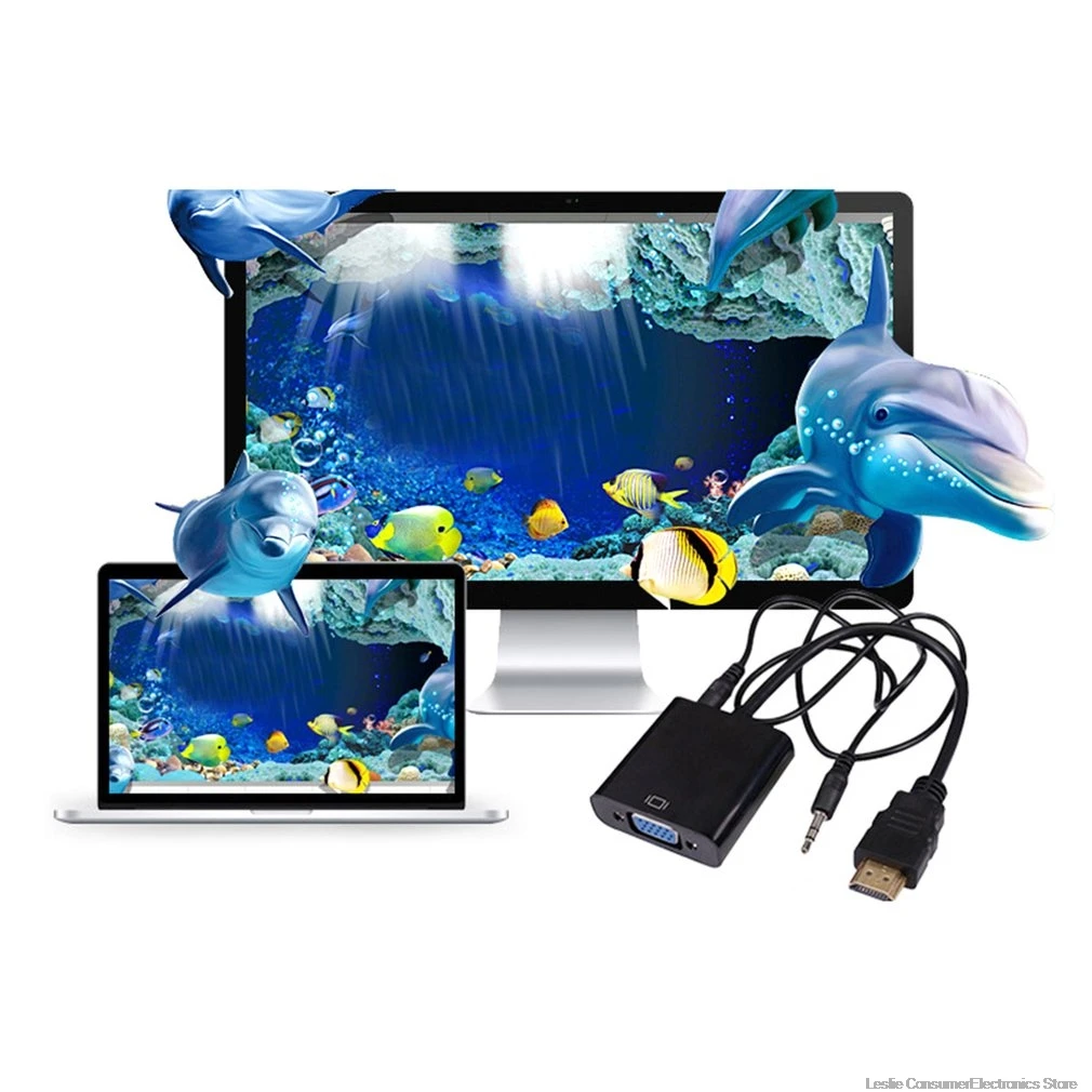 1080P HDMI в VGA адаптер цифровой конвертер для Kabel для Xbox PS4 ПК ноутбук ТВ коробка om проектор дисплей HD ТВ