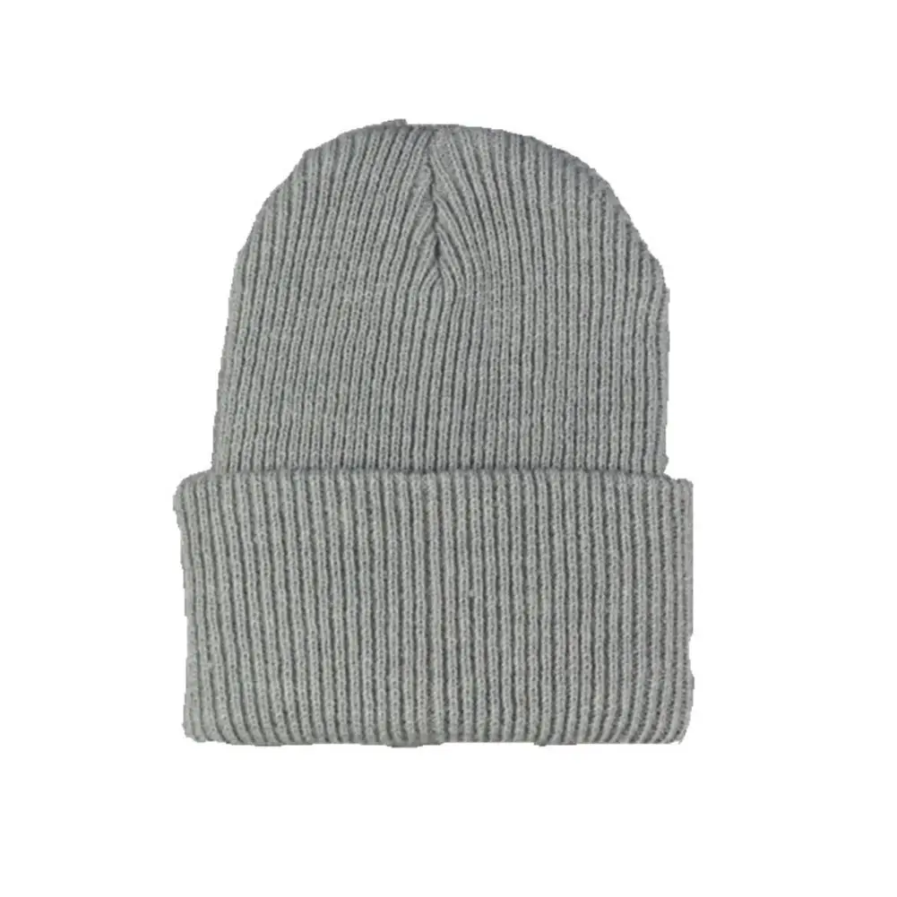 Light Gray Новые зимние шапки для женщин, вязаные однотонные милые шапки для девочек, осенние женские шапки, теплые шапки, Женская Повседневная модная шапка - Цвет: Light Gray