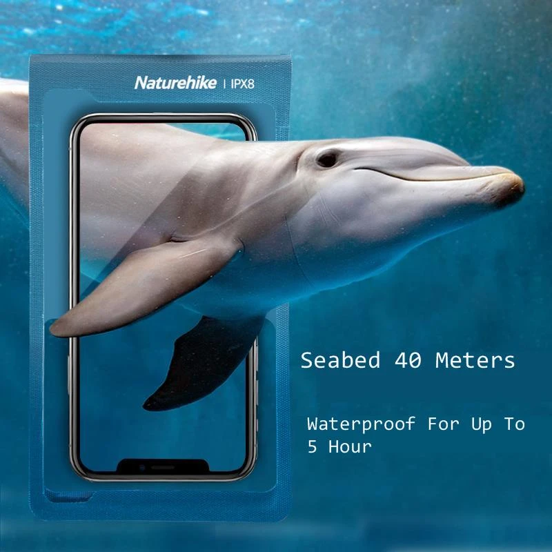 Naturehike 2020 New IPX8 Mobile Phone Waterproof Bag TPU Waterproof Membrane Diving Phone Waterproof Bag Case For Under 7 Inches 5