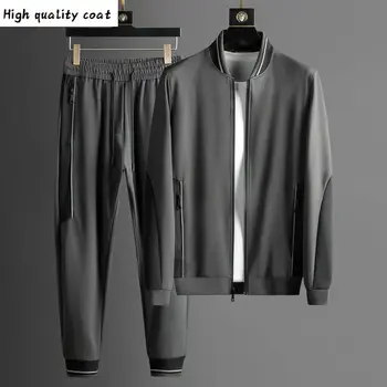

Mens Sport Sets (sweatshirt + Pants) in Men's Wear 5xl Slim Fit Casual Man Sets, Collar Zipper Jersey
