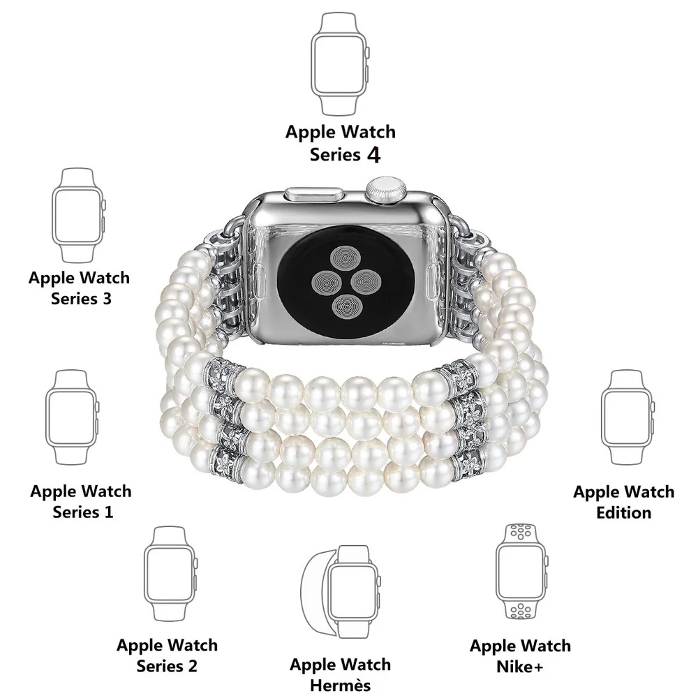 Корпус для часов + Модная бижутерия ремешок Apple Watch Band 38 мм/42 мм/40 мм/44 мм Series 5 1 2 3 4