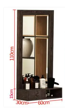 Туалетный столик с зеркалом из массива дерева в стиле ретро туалетный столик с одной стороны, низкий зазор, настенный подвесной парикмахерский специальный салон м