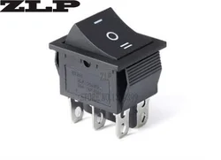 Travamento interruptor de alimentação i/o 6 pinos com luz 16a 250vac 20a 125vac kcd4 6 pinos 3 engrenagem