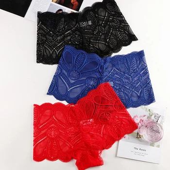 

Sexy Women Panties Luxury Lace Boyshort Seamless Underwear Hip Up Panties Mid-rise Tempting Female Plus Size XL Underpants #F