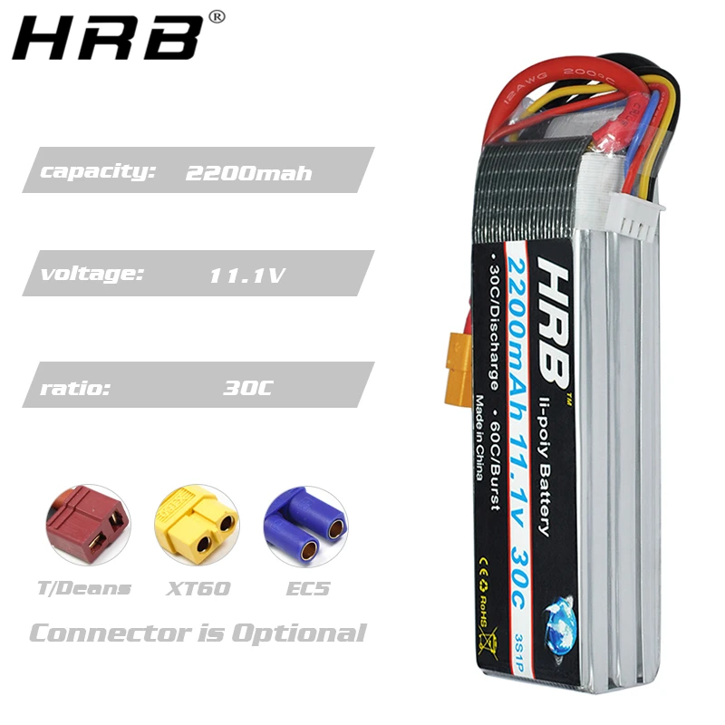 HRB 2200mah 2S 7 4 V Lipo Battery T Deans XT60 30C 3S 11 1 14 8 18 5 22 2 3 4S 5S 6S RC Drone FPV Airplanes Car Boat Parts|Детали и