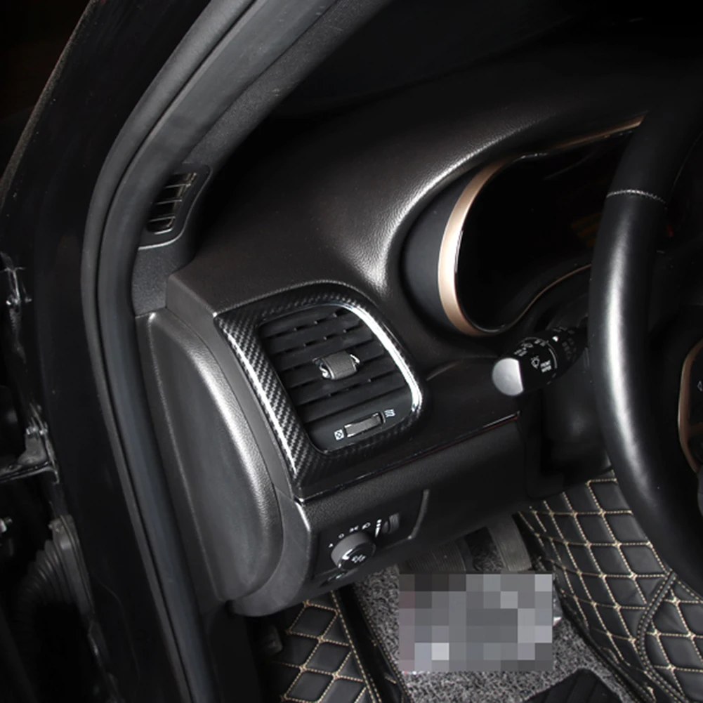 Для Jeep Grand Cherokee 11-18 углеродное волокно передняя сторона вентиляционное отверстие рамка Крышка отделка