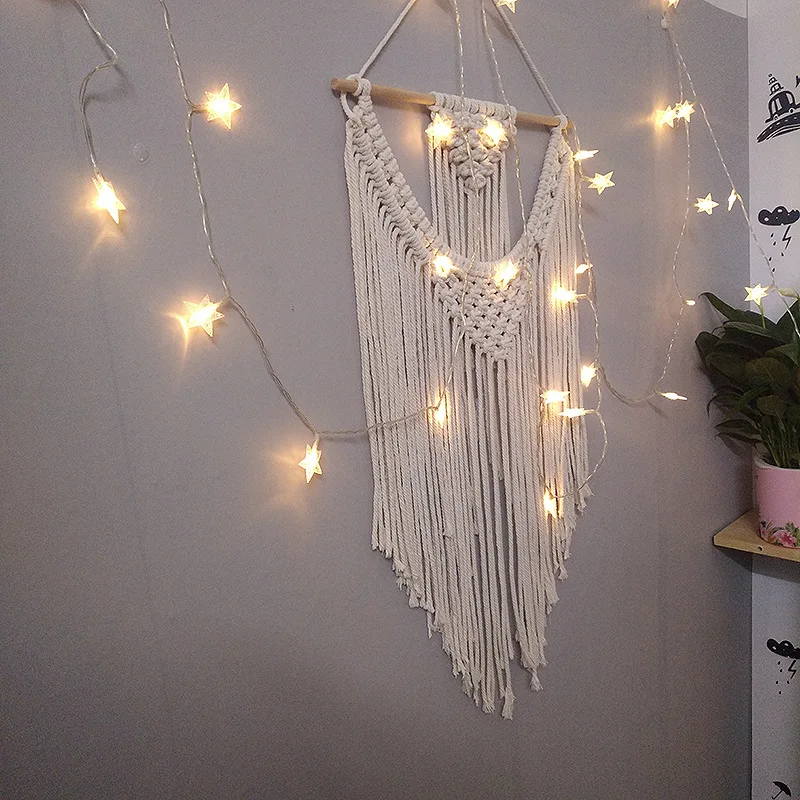 Гобелены ручной работы занавес макраме DIY фото фон гостиной настенный Бохо