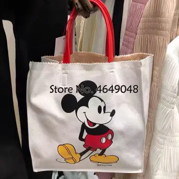 

Disney Mcikey Mouse Girl Shoulder Bag Minnie Cartoon Handbag Women Canves Bag Shopping Bag