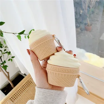 

For AirPods Pro Case 3D Ice Cream Cute Cartoon Soft Silicone Earphone Cases For Apple Airpod Pro Case Cover Funda