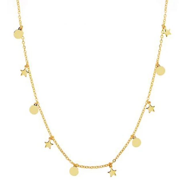 BOAKO Necklace 925 Sterling Silver Jewelry For Women 2020 Sequins Cadena Plata Fashion Jewelry Choker Crystal Gold/Silver #8.5 45