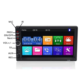 

7 Inch Hd Contact Screen Car Bluetooth 2Din Mp5 Player 7018B Car Card Bluetooth Handsfree Reversing Rear View