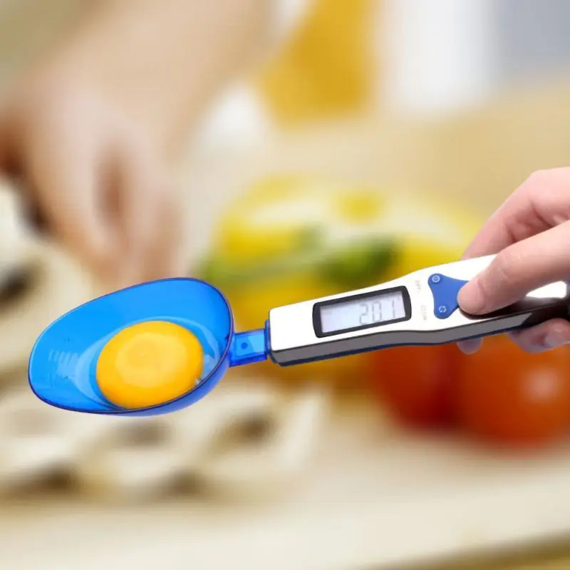 

Hand-held Stainless Steel Kitchen Scale Three Removable Spoons Home Convenient Kitchen Baking Tools Precision Digital Display