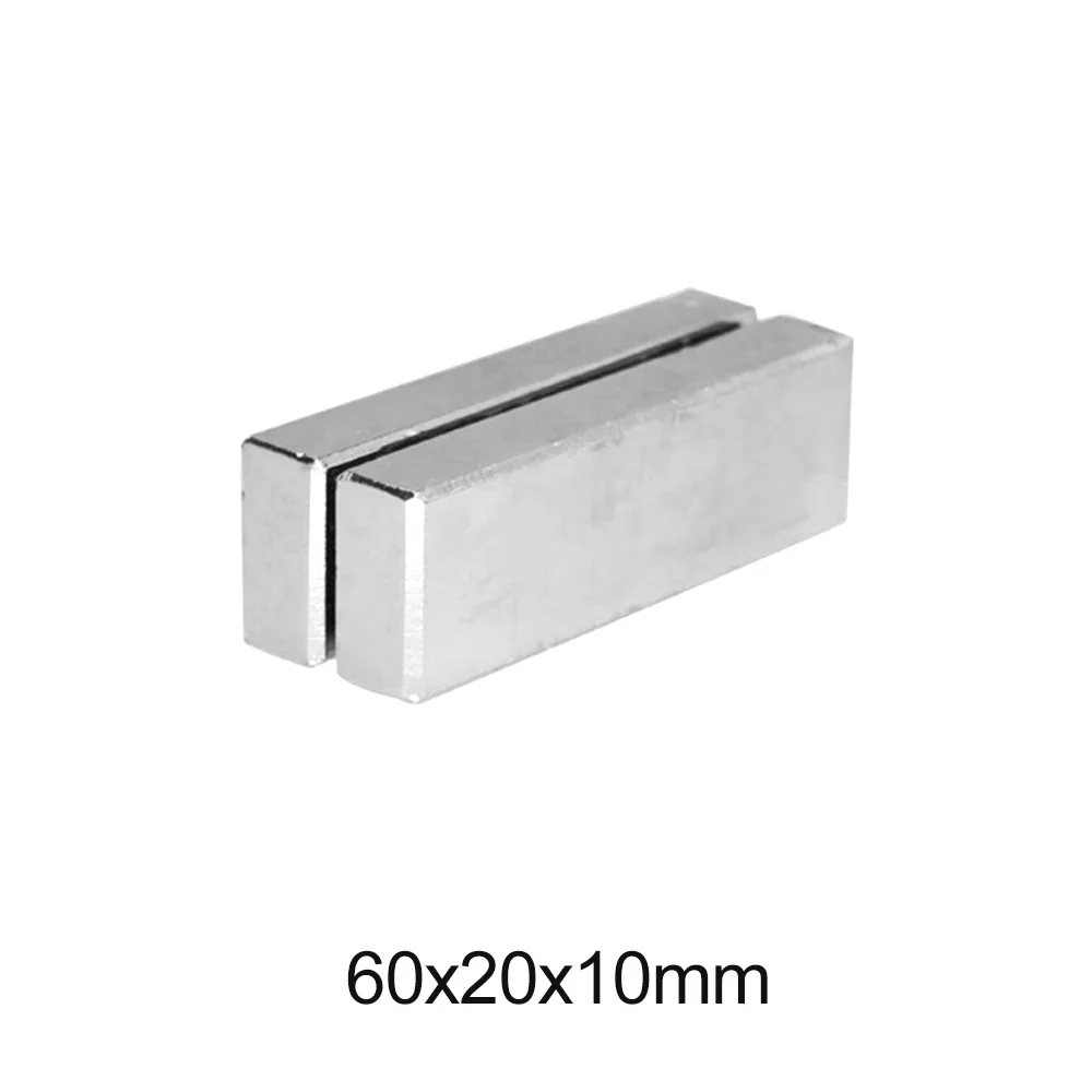 1 ~ 5 шт. 60x20x10 сверхпрочная неодимовая магнитная лента Постоянный Магнитный блок