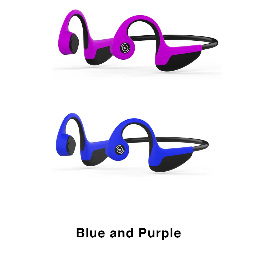 2 шт. S. Wear Z8 Беспроводные наушники с костной проводимостью, спортивные наушники с защитой от пота, Bluetooth 5,0, новые технологии, Прямая поставка - Цвет: Blue and Purple