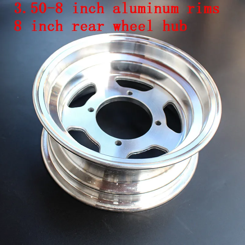 3.50-8'' rear rims for Monkey Bike Small Motorcycle Wheel Modified 8 Inch Electroplated hub Adaptable 130/50-8 tire tyre