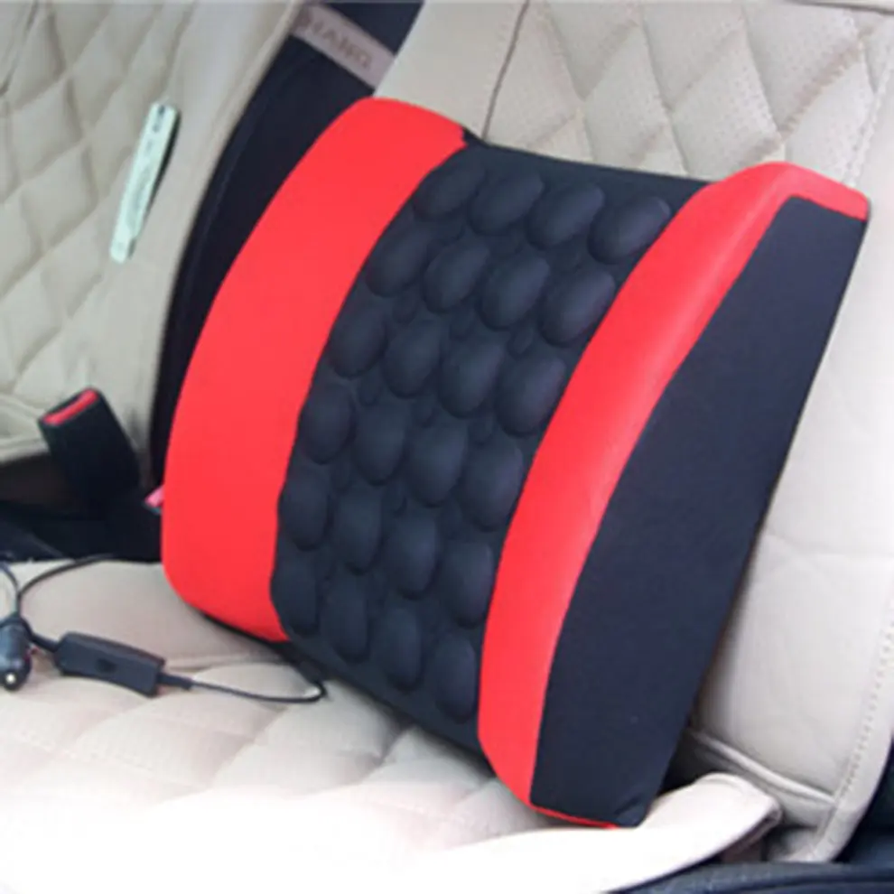 Электрический Вибрационный автомобильный массажер, поясная подушка, облегчающая боль, автомобильное сиденье на спине, поясничная поддерживающая подушка, поясная подушка