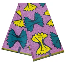 6 ярдов \ Лот африканская Дашики Сделай Сам розовая восковая ткань с бантом и принтом африканская матерчатая ткань для вечерние платья