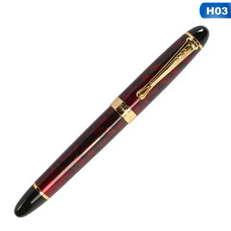 H03 Высококачественная металлическая Модифицированная каллиграфия Caneta, круглый корпус, Цветок, английская авторучка, канцелярские принадлежности, перьевая ручка - Цвет: H03