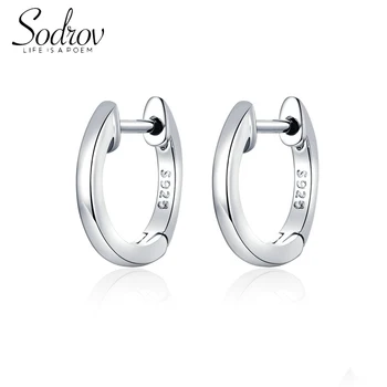 

Sodrov Silver Earings Classic Small Round Hoop Earrings for women Brincos 925 Sterling Silver Fine Genuine High Quality jewelry