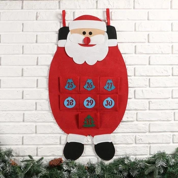 

Advent calendar "New Year's Santa Claus" (from 25 to 31 December), 7 pockets, 88 × 47 cm 5239306