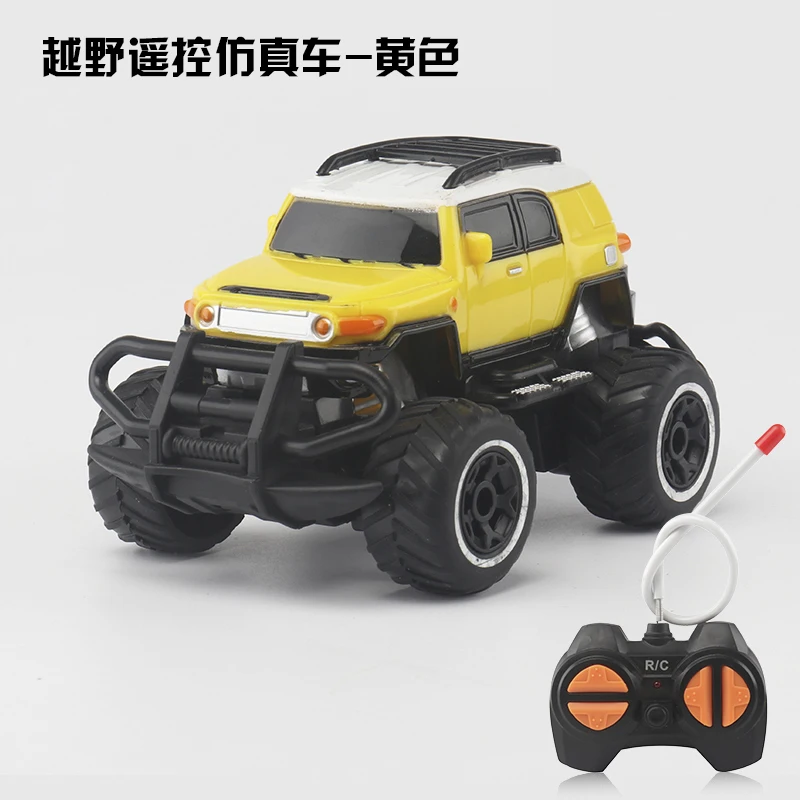 RC автомобиль 2,4 г 4 канала Rock автомобильный мини фара дальнего света, большой автомобиль дистанционного Управление модель автомобиля внедорожного автомобиля игрушки для детей автомобили для дрифта - Цвет: Цвет: желтый