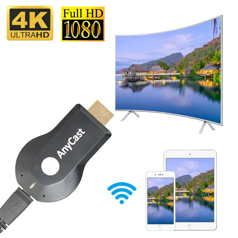 Адаптер Anycast Tv Stick 1080P M4 беспроводной Dlna Airplay HDMI совместимый адаптер Ontvanger Miracast для
