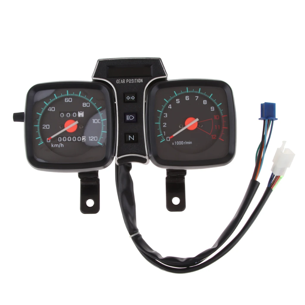 12V Motorcycle Tachometer Odometer 0-120Km/H Gauge for Suzuki GS125