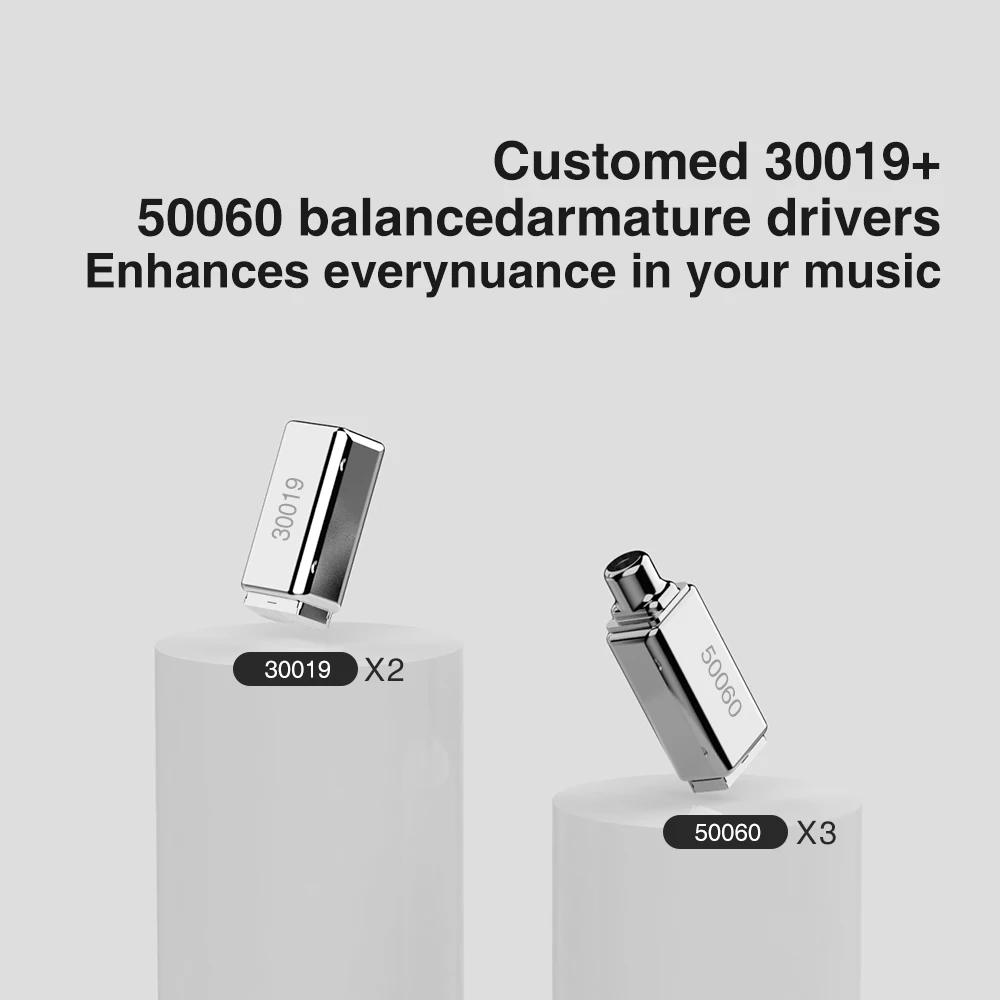 AK TRN V90S 5BA+1DD Hybrid Metal In Ear Earphone