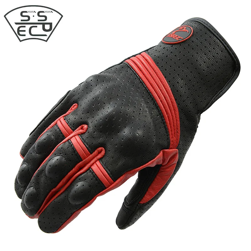 SSPEC Real Leather breathable Motorcycle Gloves Protective Gears Motocross touch screen Motobiker gloves | Автомобили и мотоциклы