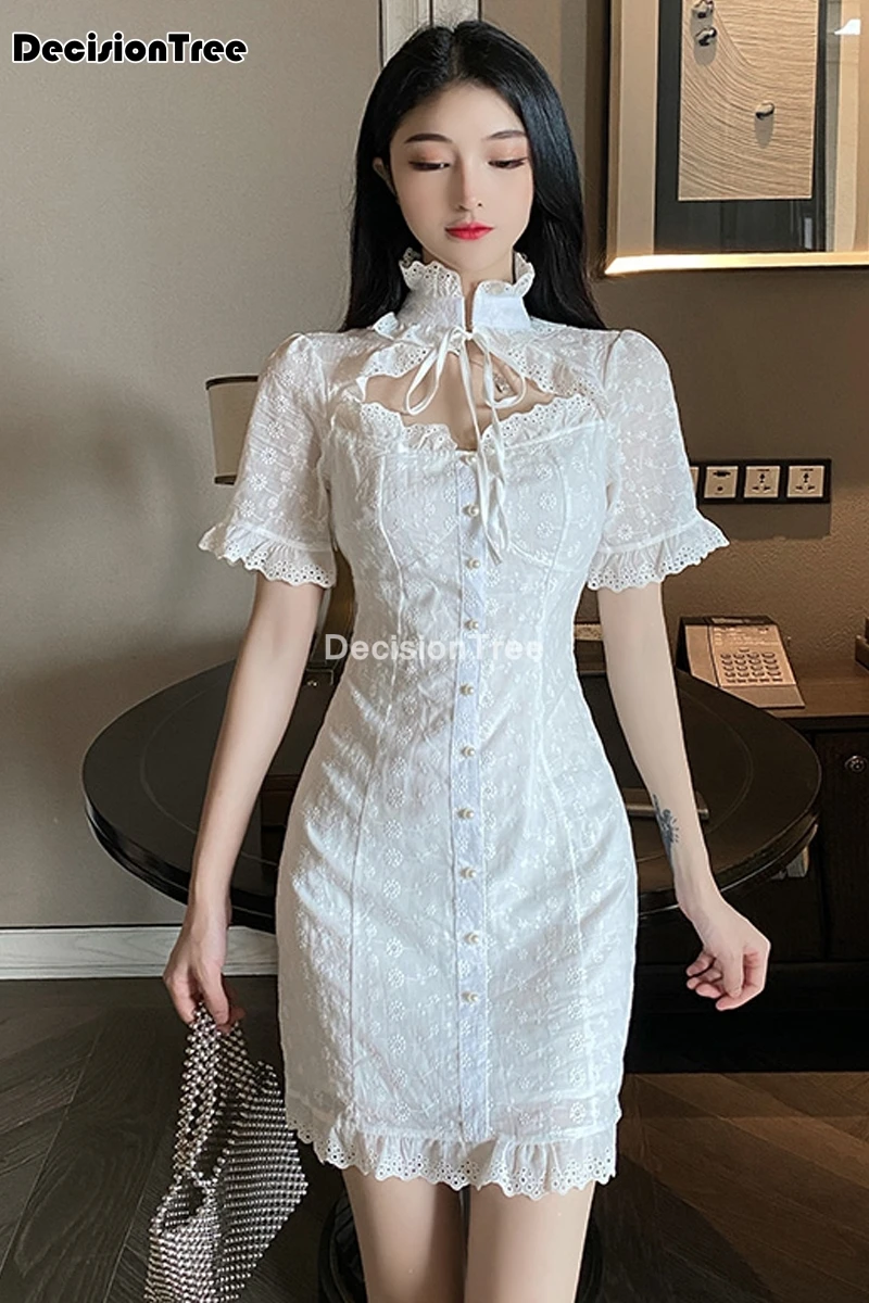 2021 китайское платье женское элегантное aodai длина до колена qipao vestidos вечерние