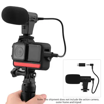 

Mini Portable Mic Adapter 3.5mm Microphone Cable for Insta 360 ONE R Camera Microphone Accessory