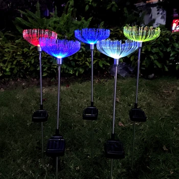 

2pcs/set LED Jellyfish Solar Lawn Light Waterproof Outdoor Path Garden Lamp