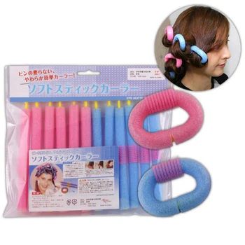 

12 Pcs/Lot Soft Foam Hair Curler Rollers DIY Magic Hair Curlers Styling Rollers Sponge Hair Curling Tools