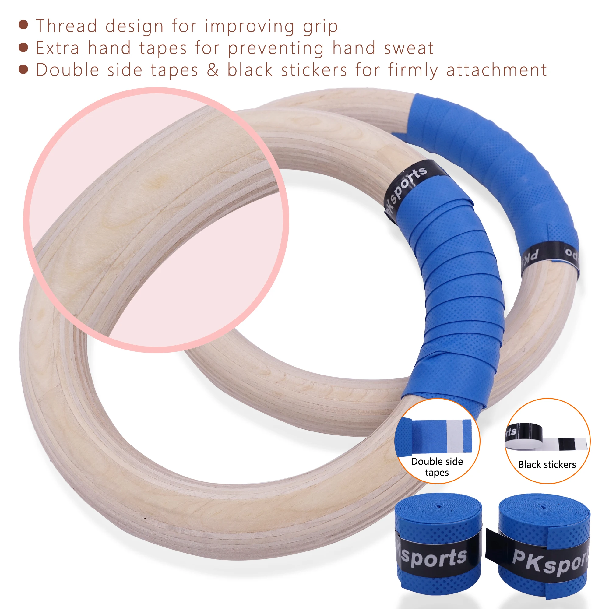 Gymnastic Rings 25/28mm with Adjustable Buckles 1-5M Straps for Fitness Home Gym Crossfit Pull Up Dips Muscle Ups Training