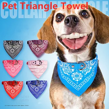 

2020 New Arrival Adjustable Pet Scarf Dog Puppy Cat Chic Neck Scarf Bandana Leather Collar Neckerchief Cat Scarf Dog Scarf
