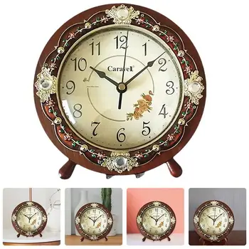 

1Pc Creative Clock Decoration Household Desktop Clock Wooden Clock Ornament for Room Home
