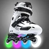 Pvc Flash Roller Skates Skating Shoes Rollers Sneaker For Adult Racing Skate 4 Choice Rubber Beef Tendon Solid Size 35 To 44