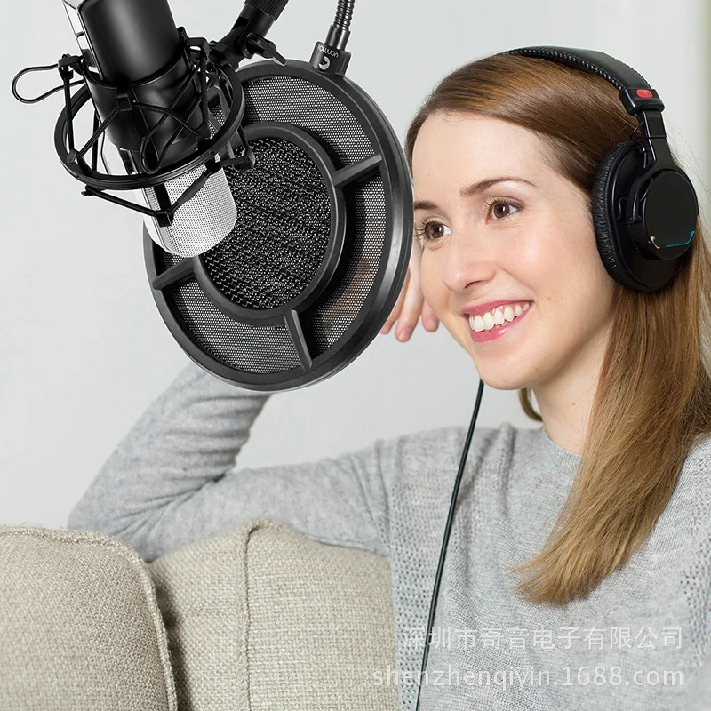 

Qi yin PS-1 Microphone K Song Stencil Pop Filter Anchor Live Wind Proof Net Recording Equipment Manufacturers