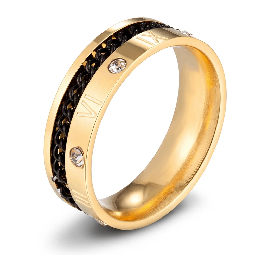 JewelryWe Bague Femme Empilables En Acier Inoxydable Plaqué