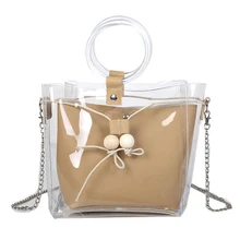 Женские прозрачные сумки на плечо, сумки-мессенджеры, сумка-мешок для девушек, женские водонепроницаемые прозрачные милые сумки для девушек