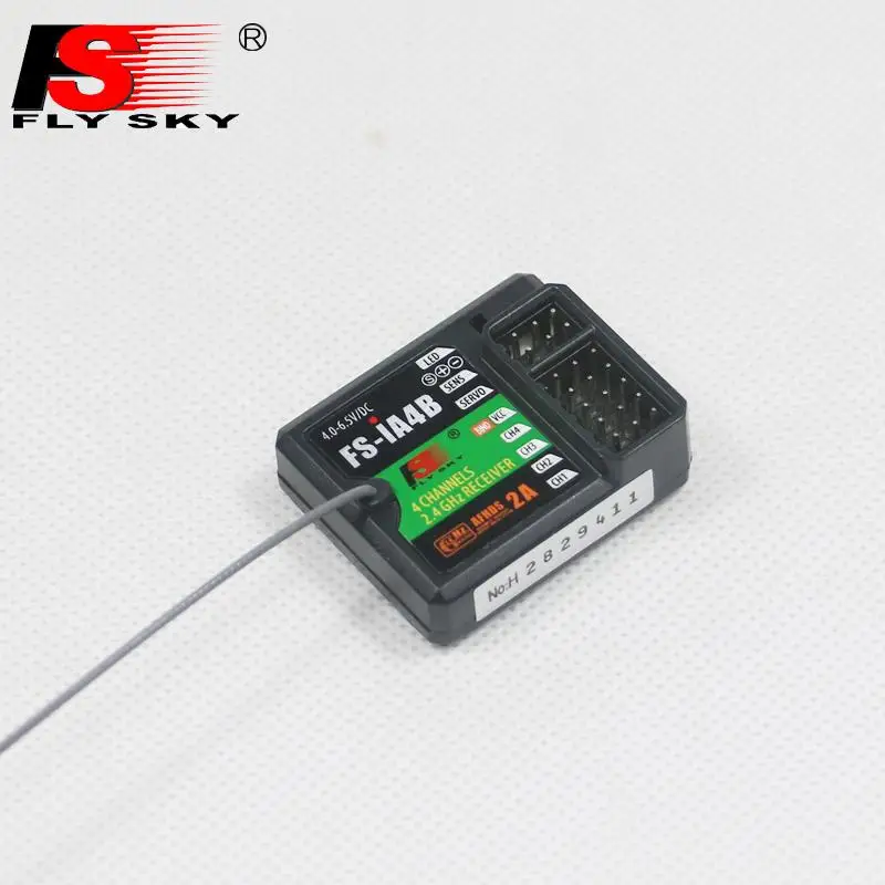 

Hot F16812 FlySky FS-IA4B 2.4G 4CH Receiver Support Data Backhaul PPM Output iBus Port for FS i4 i6 i10 iT4S Transmitter RC Car