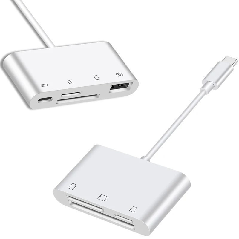 Тип C кард-ридер USB-C OTG телефон чтение SD TF CF U флэш-диск мышка с камерой для Ipad Pro huawei P30 Pro samsung S9+ Macbook