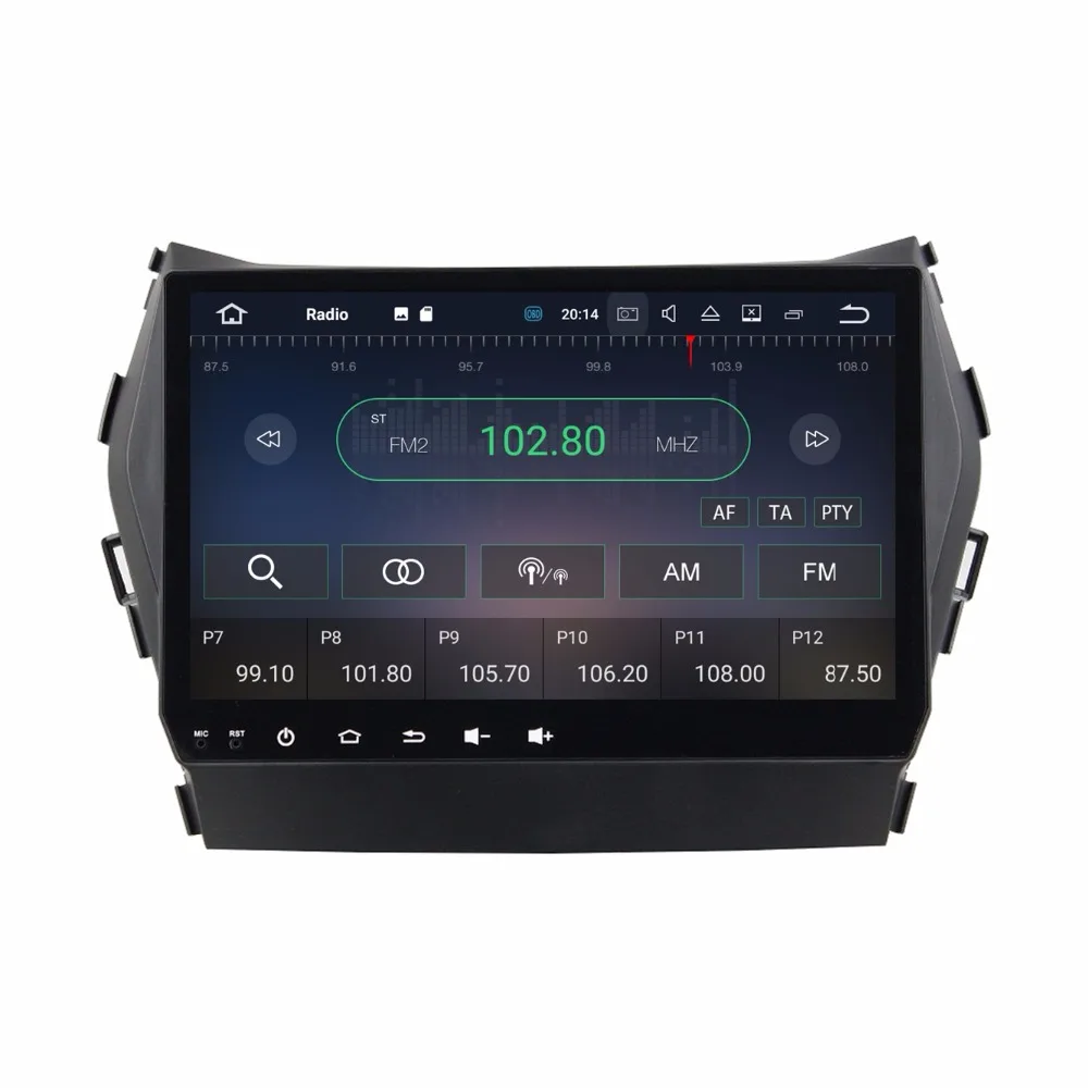 " Восьмиядерный ips экран Android 9,0 Автомобильный gps Радио навигатор для hyundai ix45 Santa fe 2013- с 4G/Wifi, DVR, 1080P