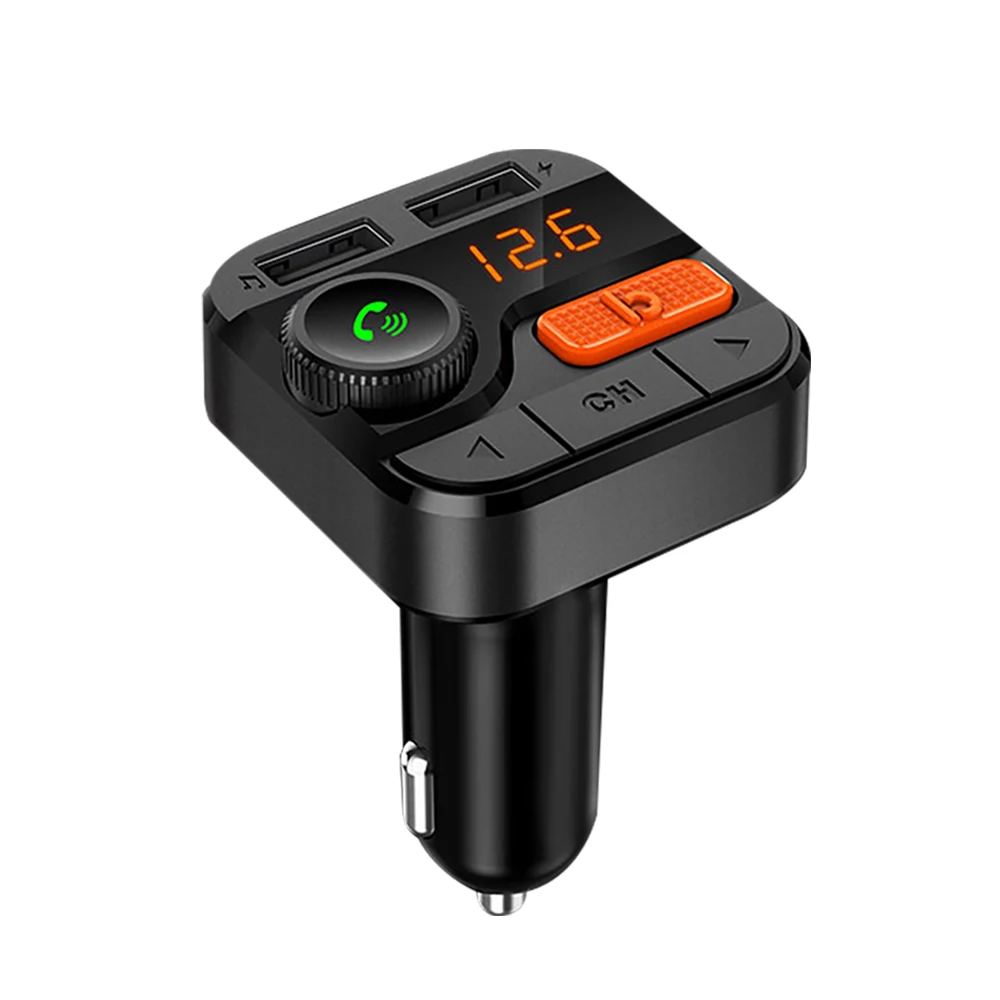 Беспроводной аудиоплеер Bluetooth 5,0 двойной usb-переходник для зарядки fm-передатчик модулятор аудио файл Автоматическая идентификация